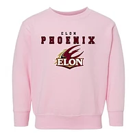 Toddler Chad & Jake Pink Elon Phoenix Varsity Design Pullover Sweatshirt