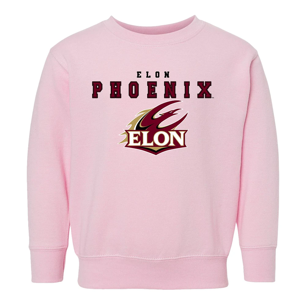 Toddler Chad & Jake Pink Elon Phoenix Varsity Design Pullover Sweatshirt