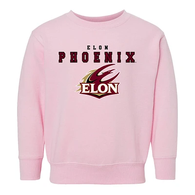 Toddler Chad & Jake Pink Elon Phoenix Varsity Design Pullover Sweatshirt