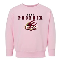 Toddler Chad & Jake Pink Elon Phoenix Varsity Design Pullover Sweatshirt