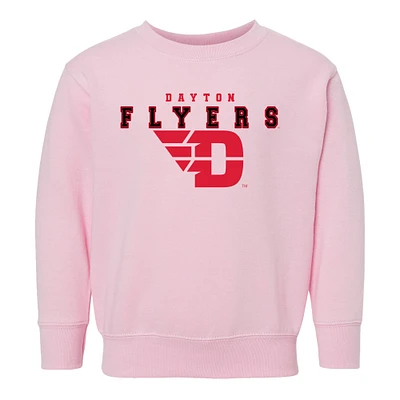 Toddler Chad & Jake Pink Dayton Flyers Varsity Design Pullover Sweatshirt