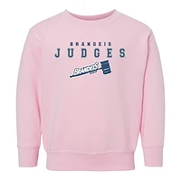 Toddler Chad & Jake Pink Brandeis University Judges Varsity Design Pullover Sweatshirt