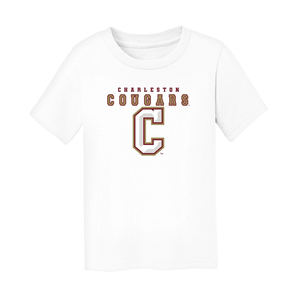 Toddler Chad & Jake White Charleston Cougars Varsity Design T-Shirt