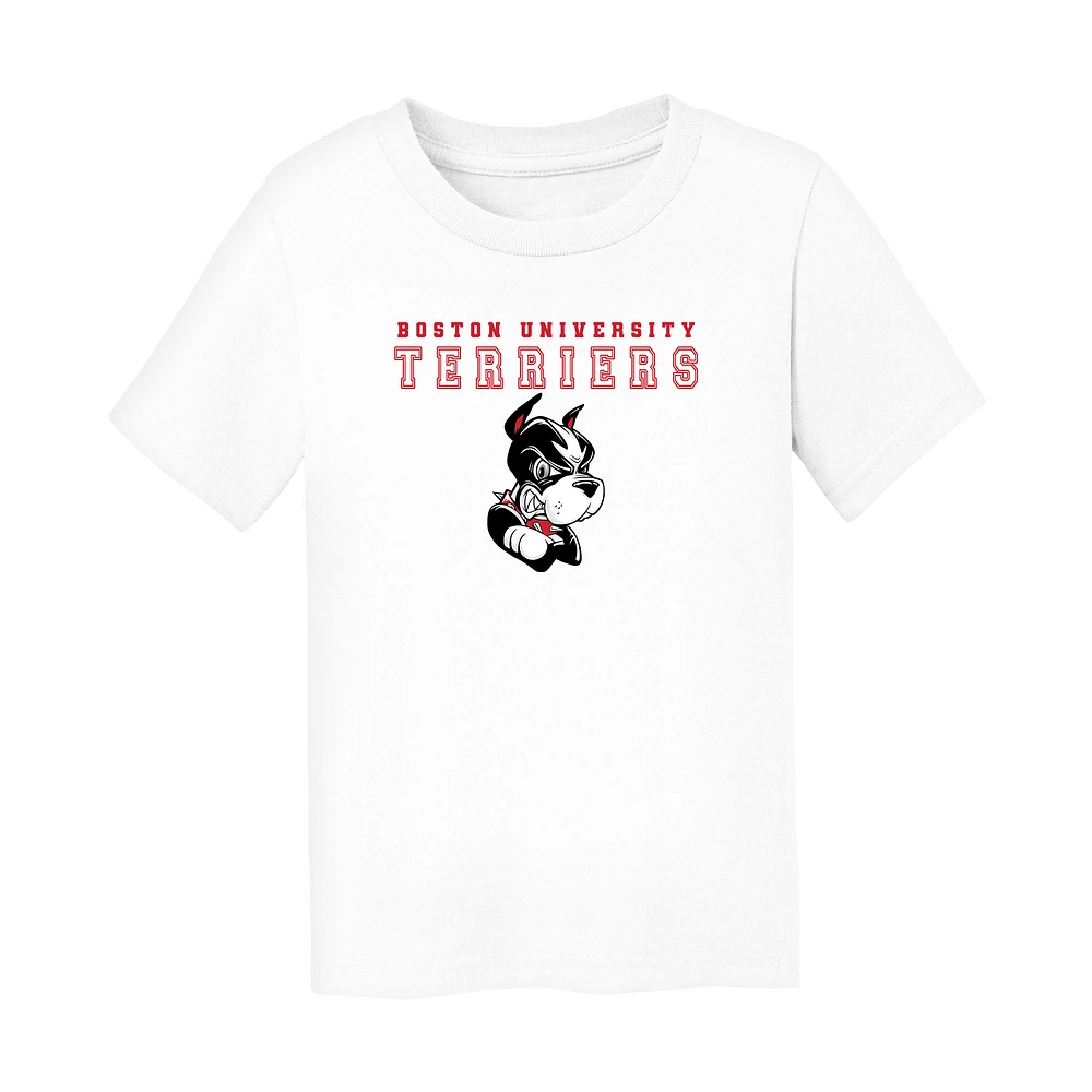 Toddler Chad & Jake White Boston University Varsity Design T-Shirt