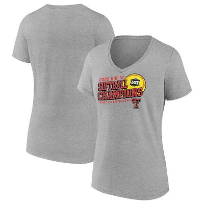 Women's Texas Tech Red Raiders 2025 Big 12 Softball Conference Tournament Champions Next Batter V-Neck T-Shirt