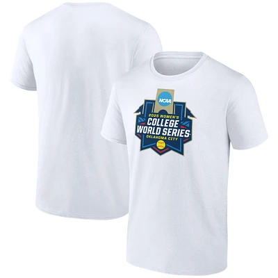 Men's White 2025 NCAA Softball Women's College World Series T-Shirt