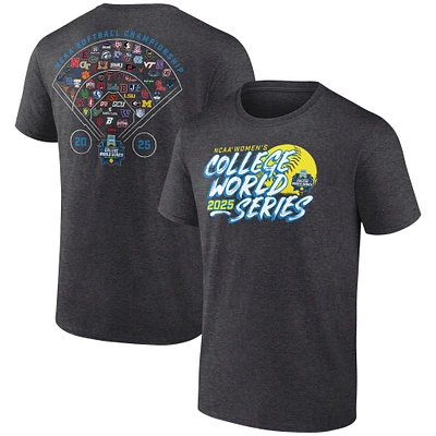 Men's Charcoal 2025 NCAA Softball Women's College World Series T-Shirt