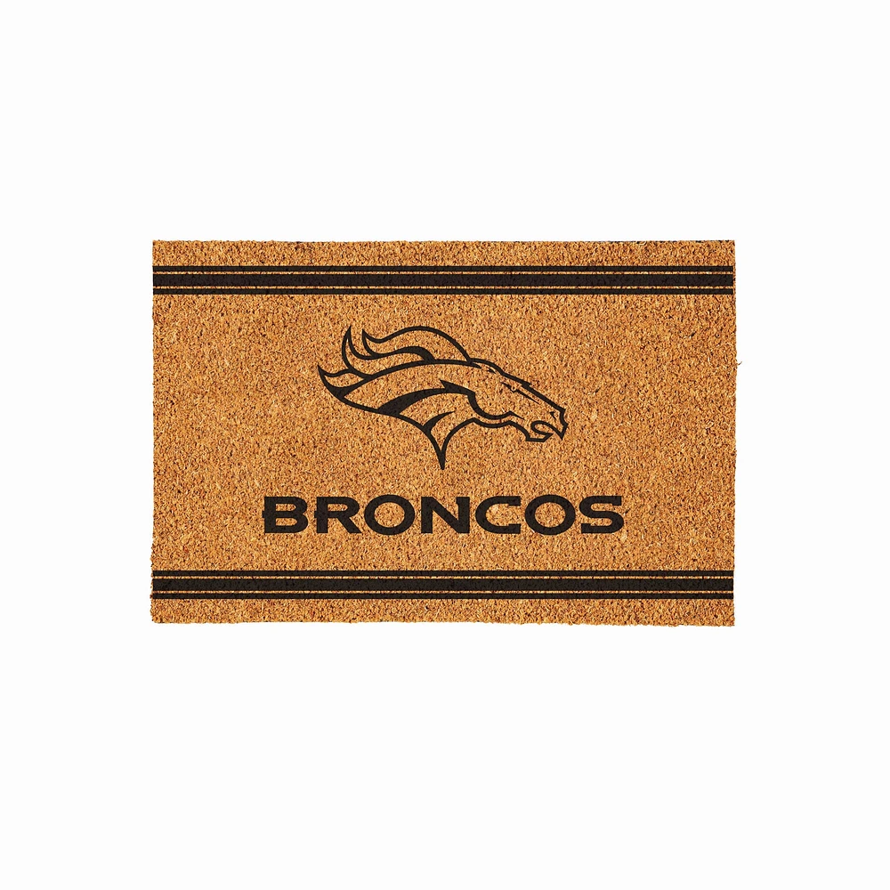 Denver Broncos 24" x 36" Outdoor Monochrome Team Logo Coir Mat