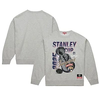 Women's Mitchell & Ness Heather Gray Florida Panthers 2025 Stanley Cup Champions Pullover Sweatshirt