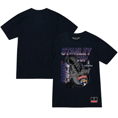 Men's Mitchell & Ness Navy Florida Panthers 2025 Stanley Cup Champions Arch T-Shirt