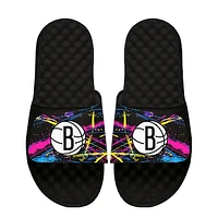 Unisex ISlide x StayCool Black Brooklyn Nets Slide Sandals