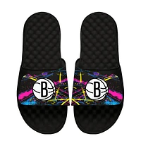 Unisex ISlide x StayCool Black Brooklyn Nets Slide Sandals