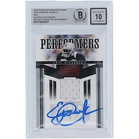 Eric Dickerson Los Angeles Raiders Autographed 2006 Donruss Gridiron Gear Performers Jersey GU Relic Red #PR-15 Beckett Fanatics Witnessed Authenticated 10 Card