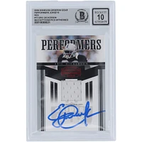 Eric Dickerson Los Angeles Raiders Autographed 2006 Donruss Gridiron Gear Performers Jersey GU Relic Red #PR-15 Beckett Fanatics Witnessed Authenticated 10 Card