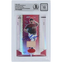 Andy Pettitte Houston Astros Autographed 2004 Donruss Leaf Certified Materials Mirror Bat Red GU Relic #12 #/250 Beckett Fanatics Witnessed Authenticated 10 Card