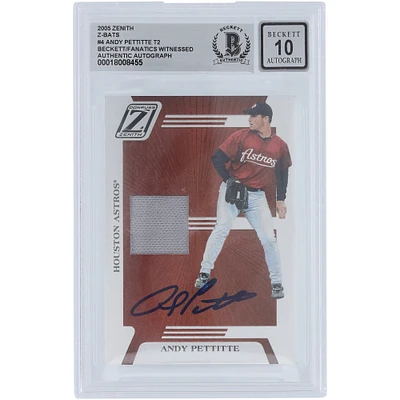 Andy Pettitte Houston Astros Autographed 2005 Donruss Zenith GU Relic #ZB-4 Beckett Fanatics Witnessed Authenticated 10 Card