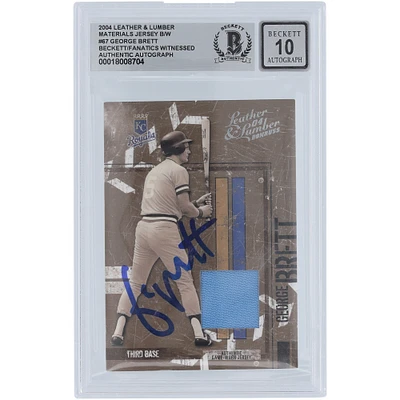 George Brett Kansas City Royals Autographed 2004 Donruss Leather & Lumber GU Relic #67 #/250 Beckett Fanatics Witnessed Authenticated 10 Card