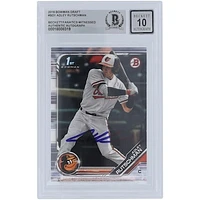 Adley Rutschman Baltimore Orioles Autographed 2019 Topps Bowman 1st Bowman #BD-1 Beckett Fanatics Witnessed Authenticated 10 Card