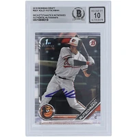 Adley Rutschman Baltimore Orioles Autographed 2019 Topps Bowman 1st Bowman #BD-1 Beckett Fanatics Witnessed Authenticated 10 Card