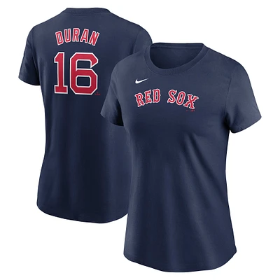 Women's Nike Jarren Duran Navy Boston Red Sox Fuse Name & Number T-Shirt