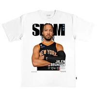 Men's Jalen Brunson White New York Knicks SLAM Cover T-Shirt