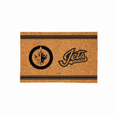 Winnipeg Jets 24" x 36" Outdoor Monochrome Team Logo Coir Mat