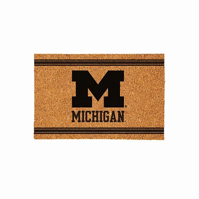 Michigan Wolverines 24" x 36" Outdoor Monochrome Team Logo Coir Mat