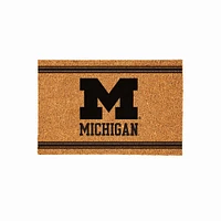 Michigan Wolverines 24" x 36" Outdoor Monochrome Team Logo Coir Mat