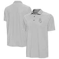 Men's Antigua Black/White Chicago White Sox Pave Polo