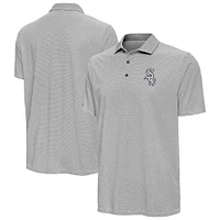 Men's Antigua Black/White Chicago White Sox Pave Polo