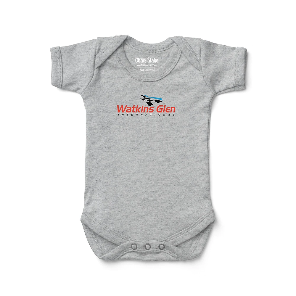 Newborn & Infant Chad Jake Heather Gray NASCAR Watkins Glen Speedway Track Bodysuit