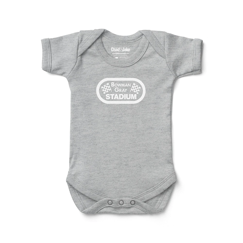 Newborn & Infant Chad Jake Heather Gray NASCAR Bowman Stadium Track Bodysuit