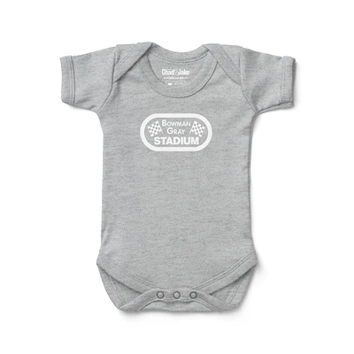 Newborn & Infant Chad Jake Heather Gray NASCAR Bowman Stadium Track Bodysuit