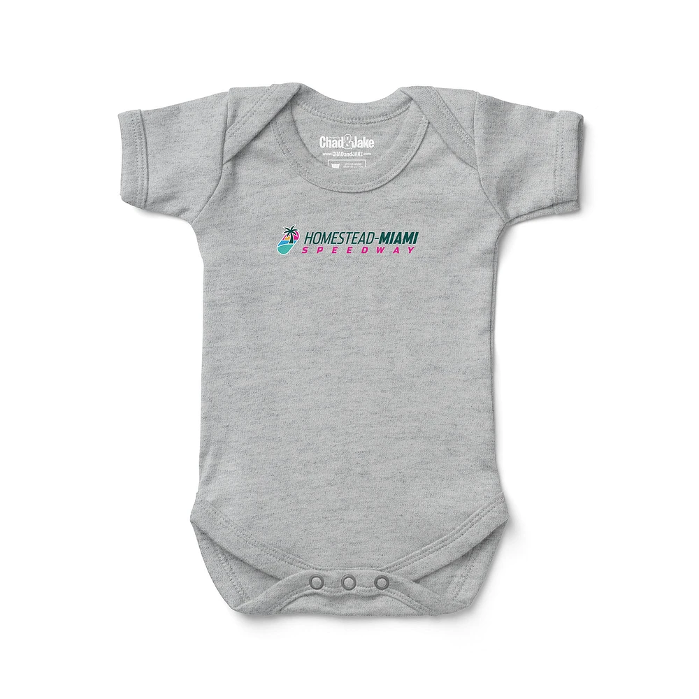 Newborn & Infant Chad Jake Heather Gray NASCAR Homestead-Miami Speedway Track Bodysuit