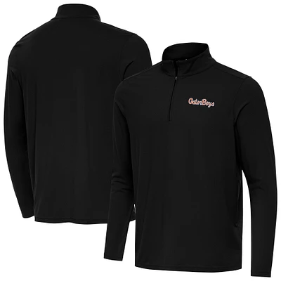 Men's Antigua  Black Florida Gators GatorBoys Intent Quarter-Zip Pullover