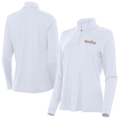 Women's Antigua Florida Gators GatorBoys Intent Quarter-Zip Pullover
