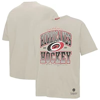 Women's Mitchell & Ness Cream Carolina Hurricanes Dump Chase Boyfriend T-Shirt
