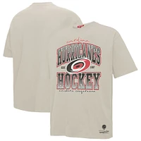 Women's Mitchell & Ness Cream Carolina Hurricanes Dump Chase Boyfriend T-Shirt
