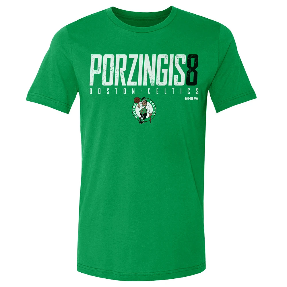 Men's 500 Level Kristaps Porziņģis Kelly Green Boston Celtics Elite Player T-Shirt