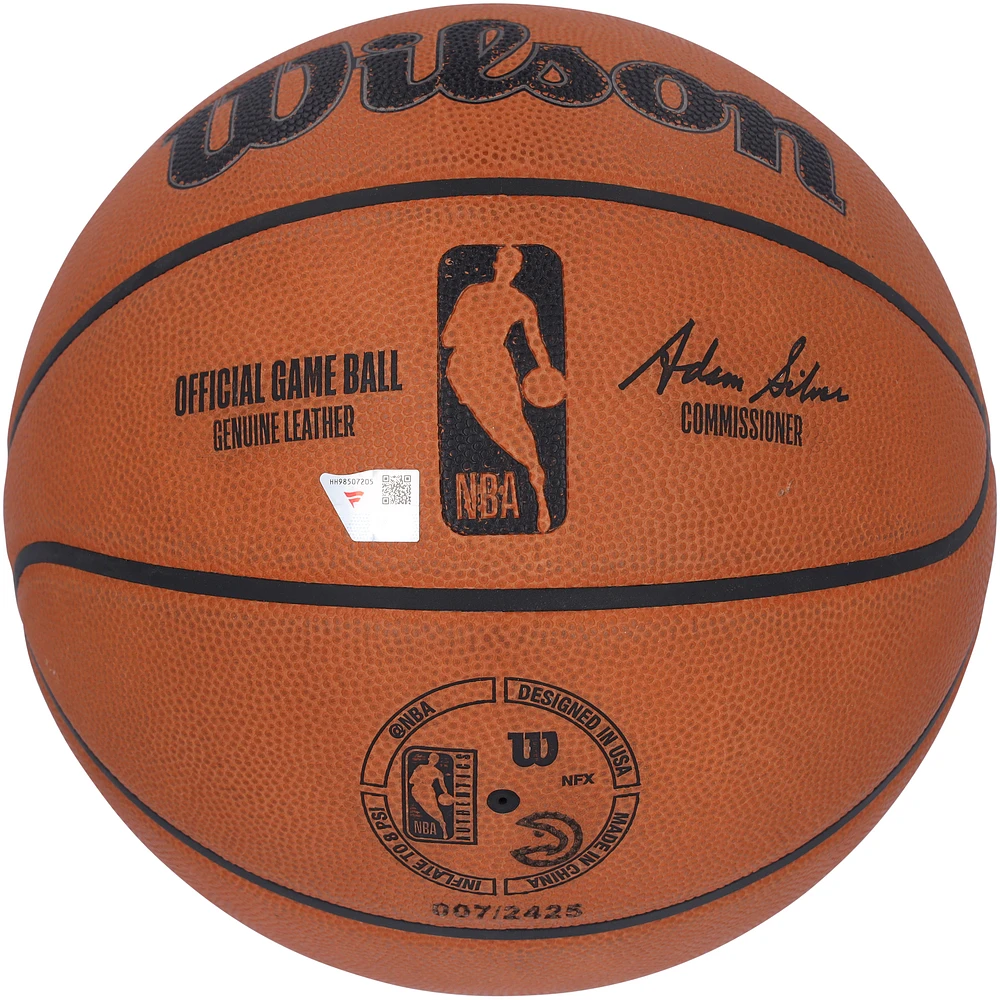 Atlanta Hawks Game-Used Basketball vs, Philadelphia 76ers on March 10, 2025