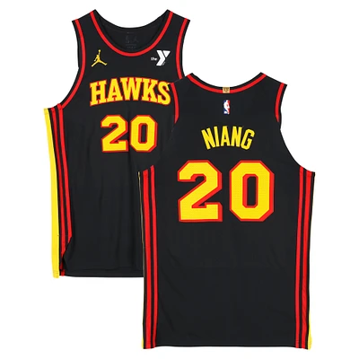Georges Niang Atlanta Hawks Game-Used #20 Black Jordan Brand Jersey vs. New York Knicks on April 5, 2025 - Size 52+4