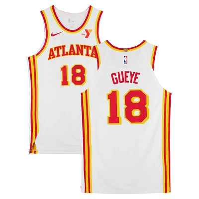 Mouhamed Gueye Atlanta Hawks Game-Used #18 White Nike Jersey vs. Orlando Magic on April 13, 2025 - Size 48+4