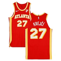 Vit Krejci Atlanta Hawks Game-Used #27 Red Nike Jersey vs. Los Angeles Clippers on March 14, 2025 - Size 48+4