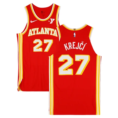 Vit Krejci Atlanta Hawks Game-Used #27 Red Nike Jersey vs. Los Angeles Clippers on March 14, 2025 - Size 48+4