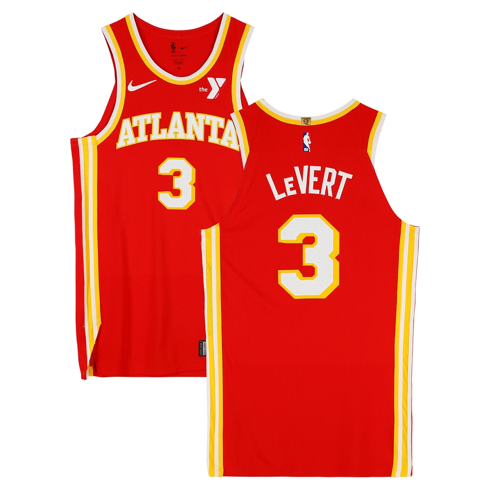 Caris LeVert Atlanta Hawks Game-Used #3 Red Nike Jersey vs. Los Angeles Clippers on March 14, 2025 - Size 48+4