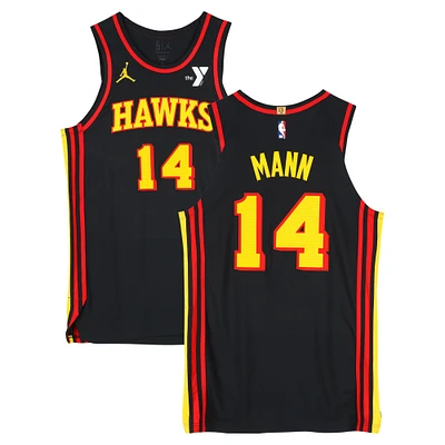 Terance Mann Atlanta Hawks Game-Used #14 Black Jordan Brand Jersey vs. New York Knicks on April 5, 2025 - Size 48+4