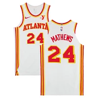 Garrison Mathews Atlanta Hawks Game-Used #24 White Nike Jersey vs. Orlando Magic on April 13, 2025 - Size 46+4