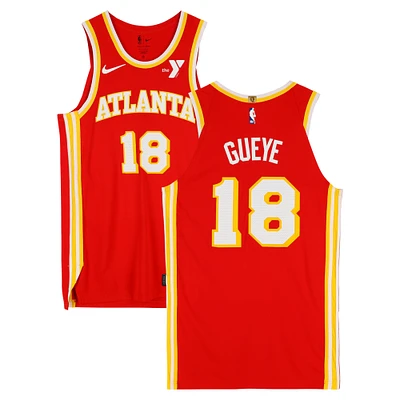 Mouhamed Gueye Atlanta Hawks Game-Used #18 Red Nike Jersey vs. Los Angeles Clippers on March 14, 2025 - Size 48+4