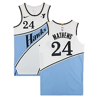 Garrison Mathews Atlanta Hawks Game-Used #24 White Nike City Edition Jersey vs. Chicago Bulls on December 26, 2024 - Size 46+4
