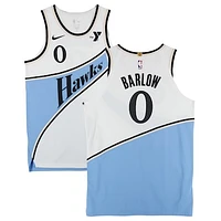 Dominick Barlow Atlanta Hawks Game-Used #0 White Nike City Edition Jersey vs. Golden State Warriors on March 22, 2025 - Size 50+4